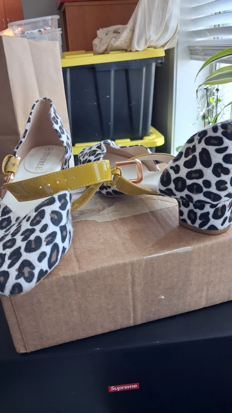 Tinstree Leopard Print Mary Jane Shoes