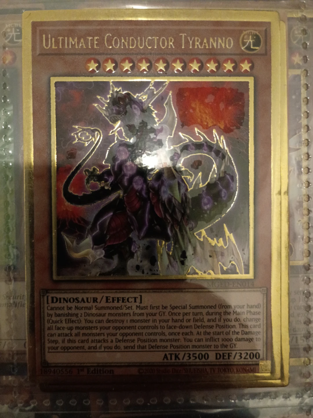 Yu-Gi-Oh! Ultimate ⚽ Tyranno Gold Card MGED-EN014