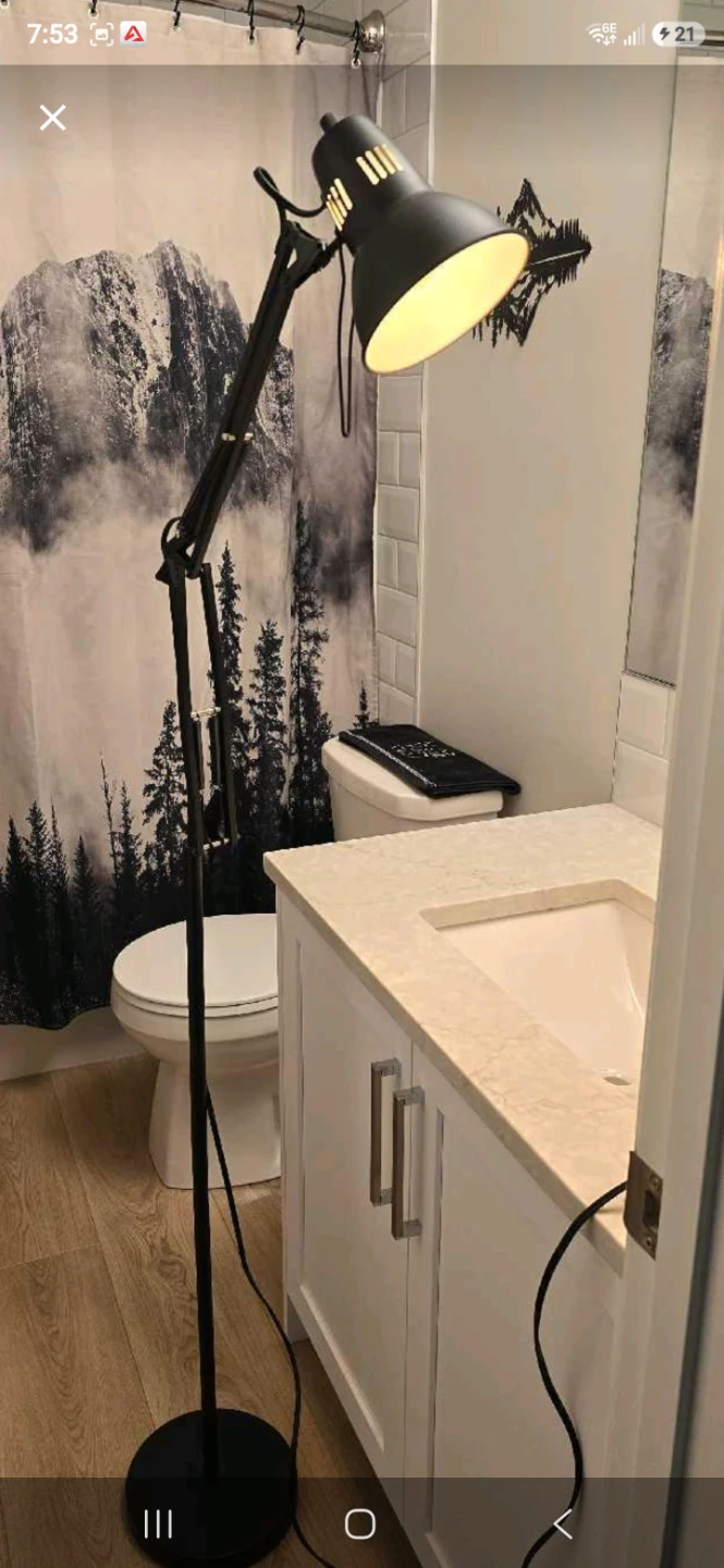 Black Adjustable Floor Lamp