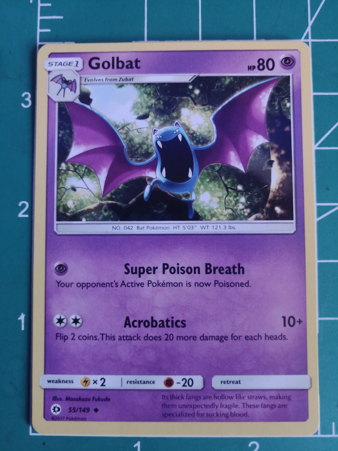 Pokemon Golbat Trading Card 55/149