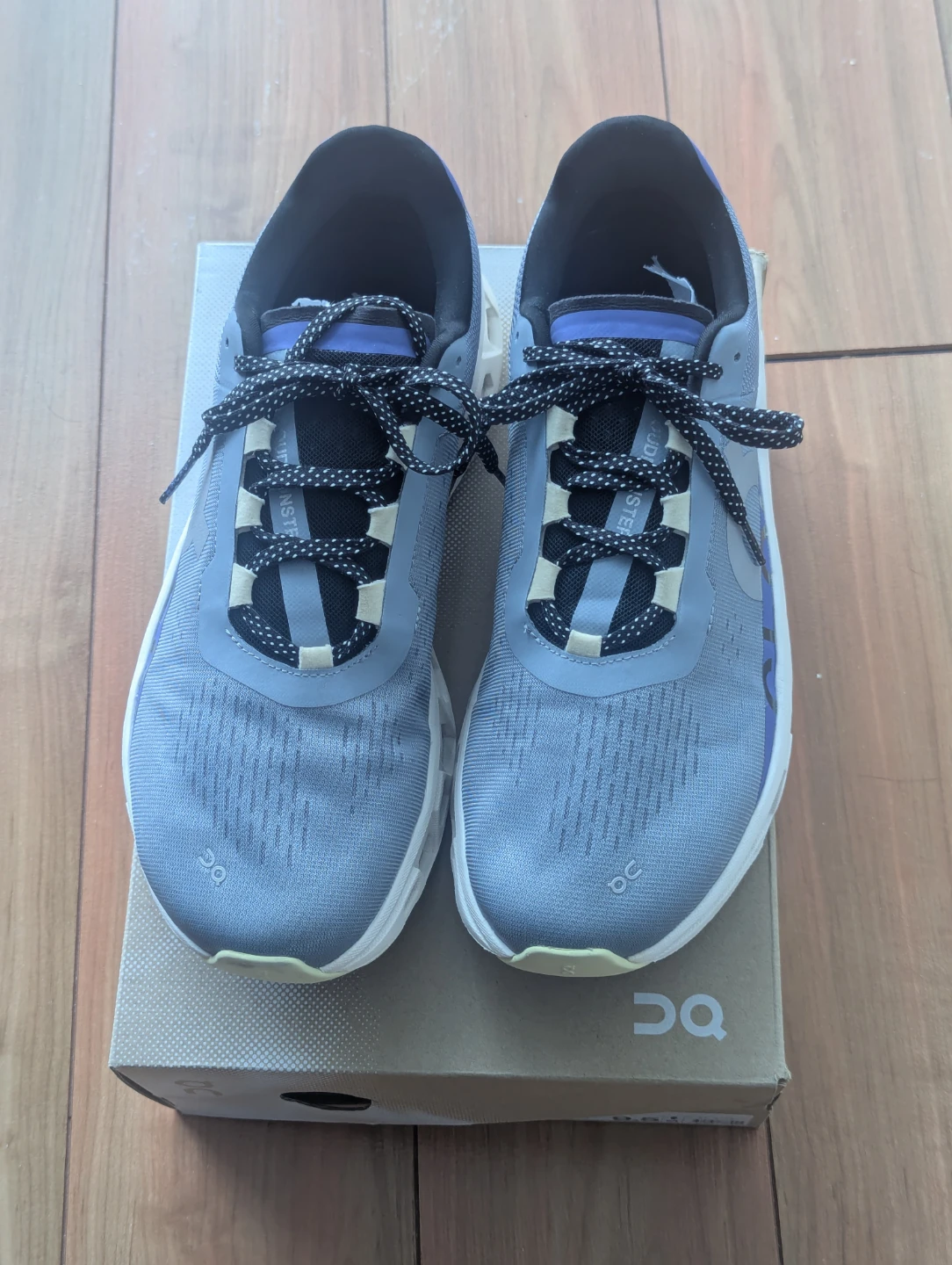 On Cloudmonster Running Shoes Mist/Blueberry - photo 3