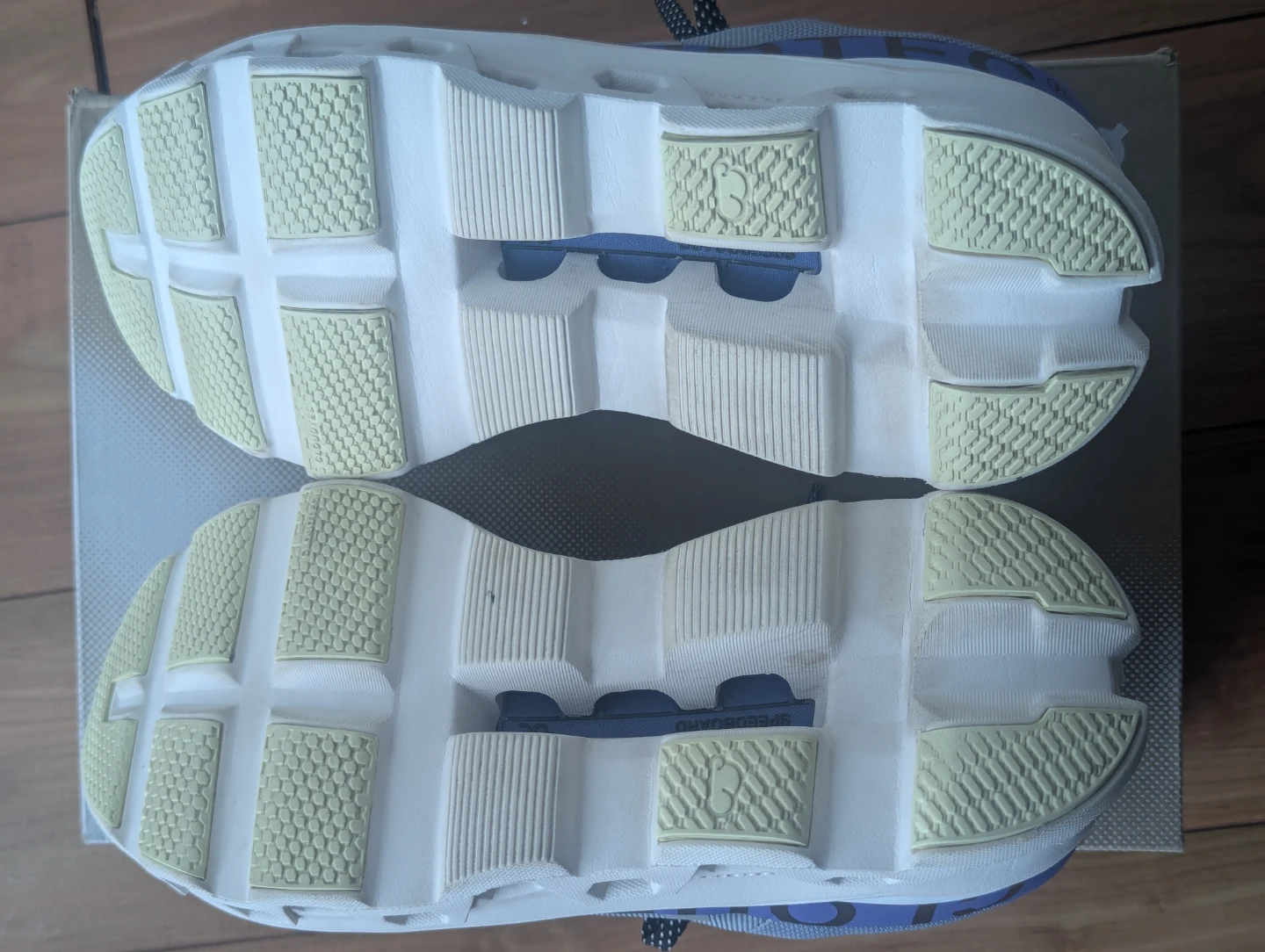 On Cloudmonster Running Shoes Mist/Blueberry - photo 5