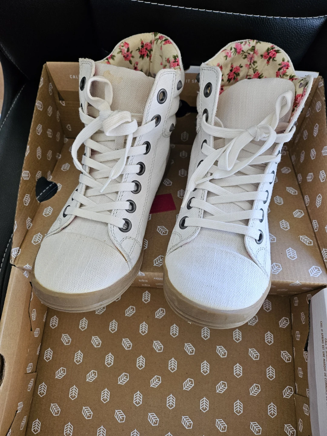 Call It Spring White Canvas High-Top Sneakers - photo 2