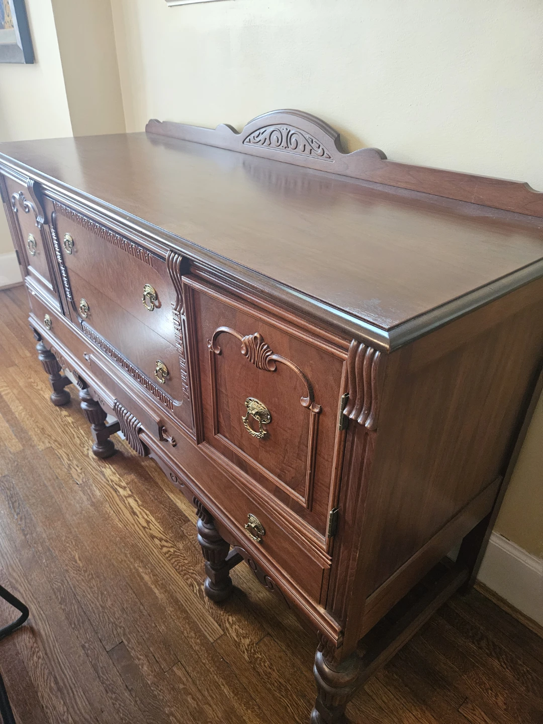 Antique Wooden Sideboard Buffet