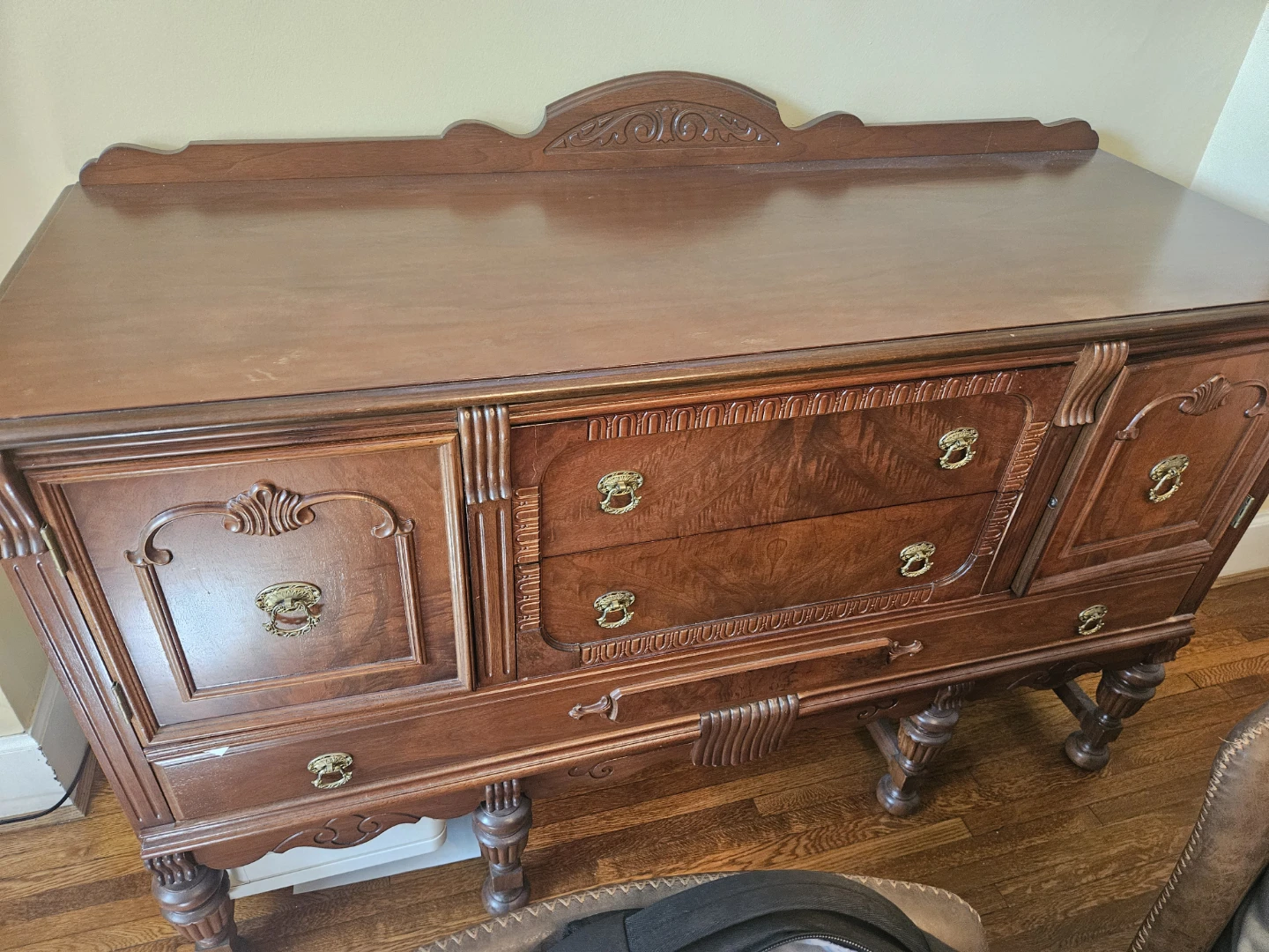 Antique Wooden Sideboard Buffet - photo 3