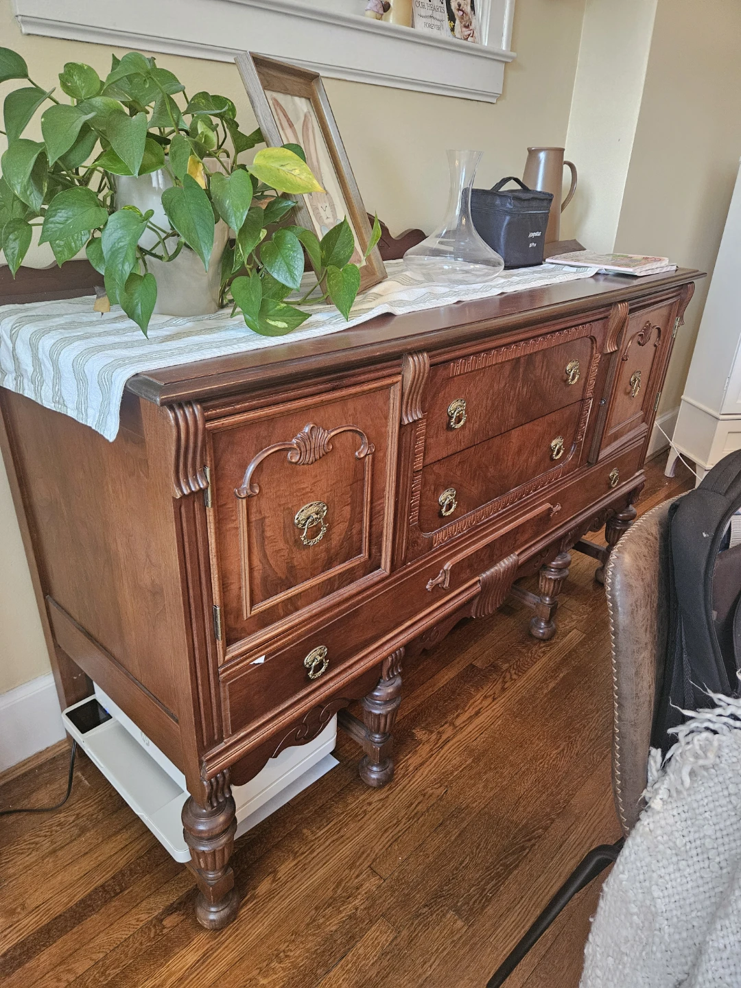 Antique Wooden Sideboard Buffet - photo 5