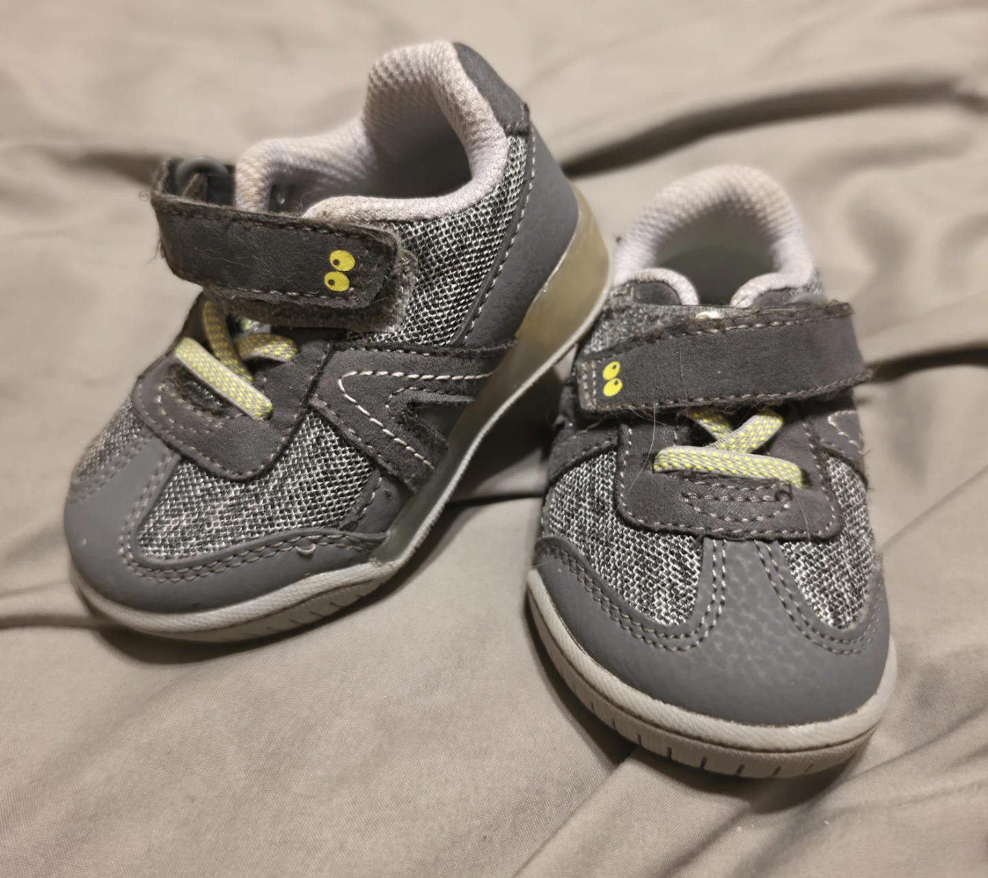 Gray Toddler Sneakers with Velcro