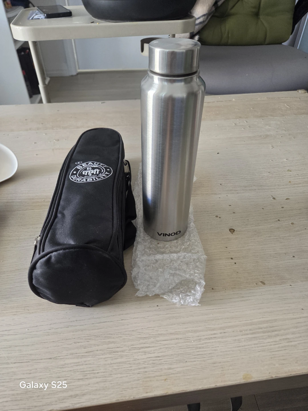 Vinod Stainless Steel Water Bottle with Pouch - photo 2