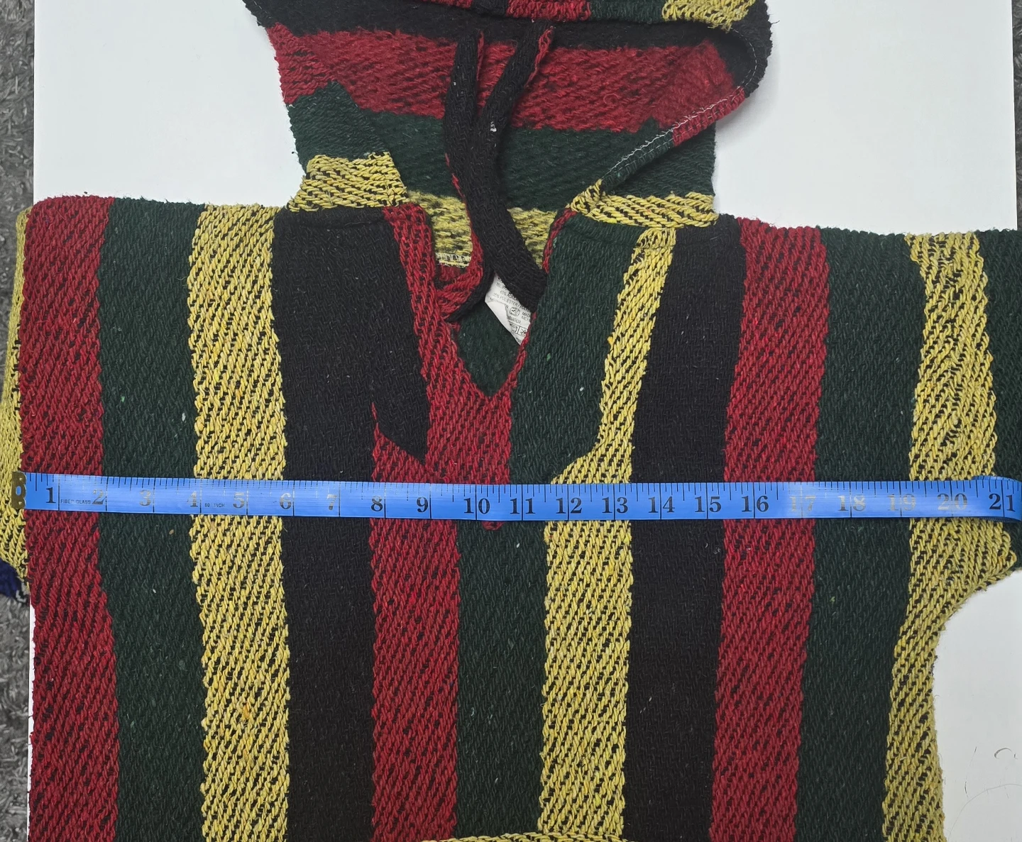Striped Rasta Baja Hoodie For Men & Women, Vintage style Hoodie - photo 4