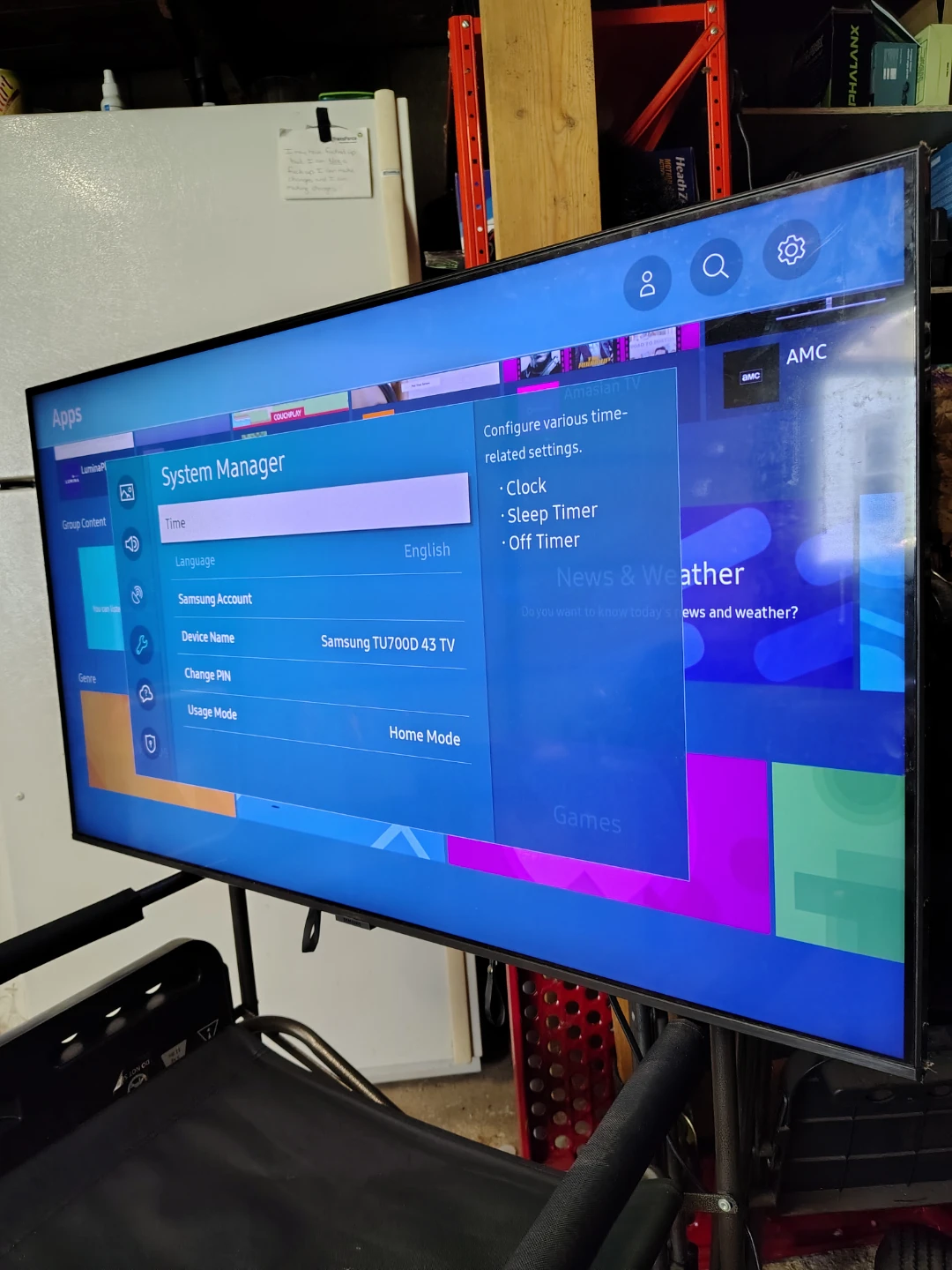 Samsung TU700D 43" TV