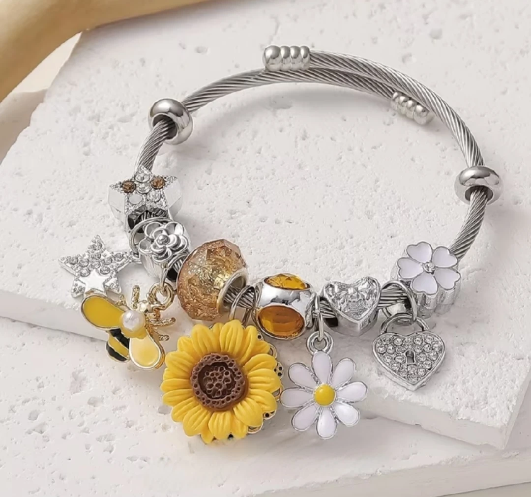Sunflower Charm Bracelet - photo 2