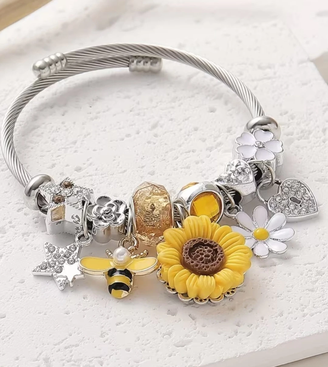 Sunflower Charm Bracelet - photo 3
