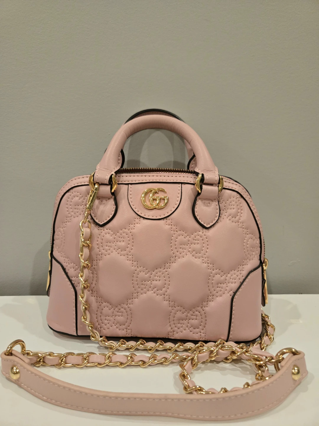 Pink Quilted Mini Dome Satchel Bag 20cm - photo 2