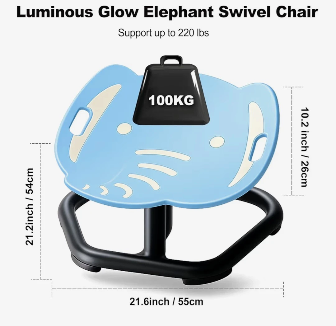 JOYANO Glow-in-the-Dark Elephant Swivel Chair - photo 4