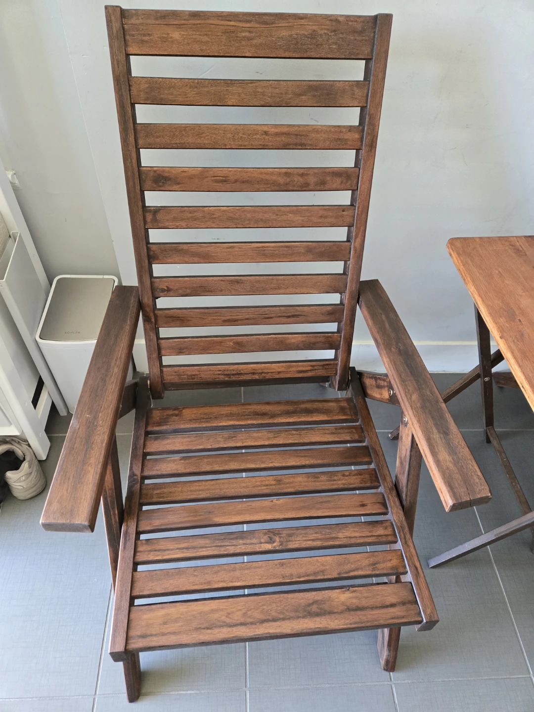 Newly refinished ikea applaro folding chair and bistro table - photo 4