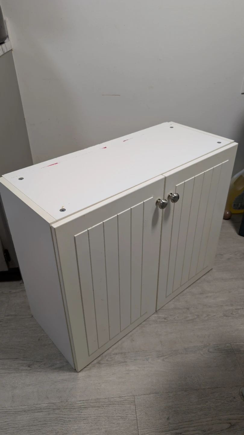 2-Door Storage Cabinet with Glass Shelf