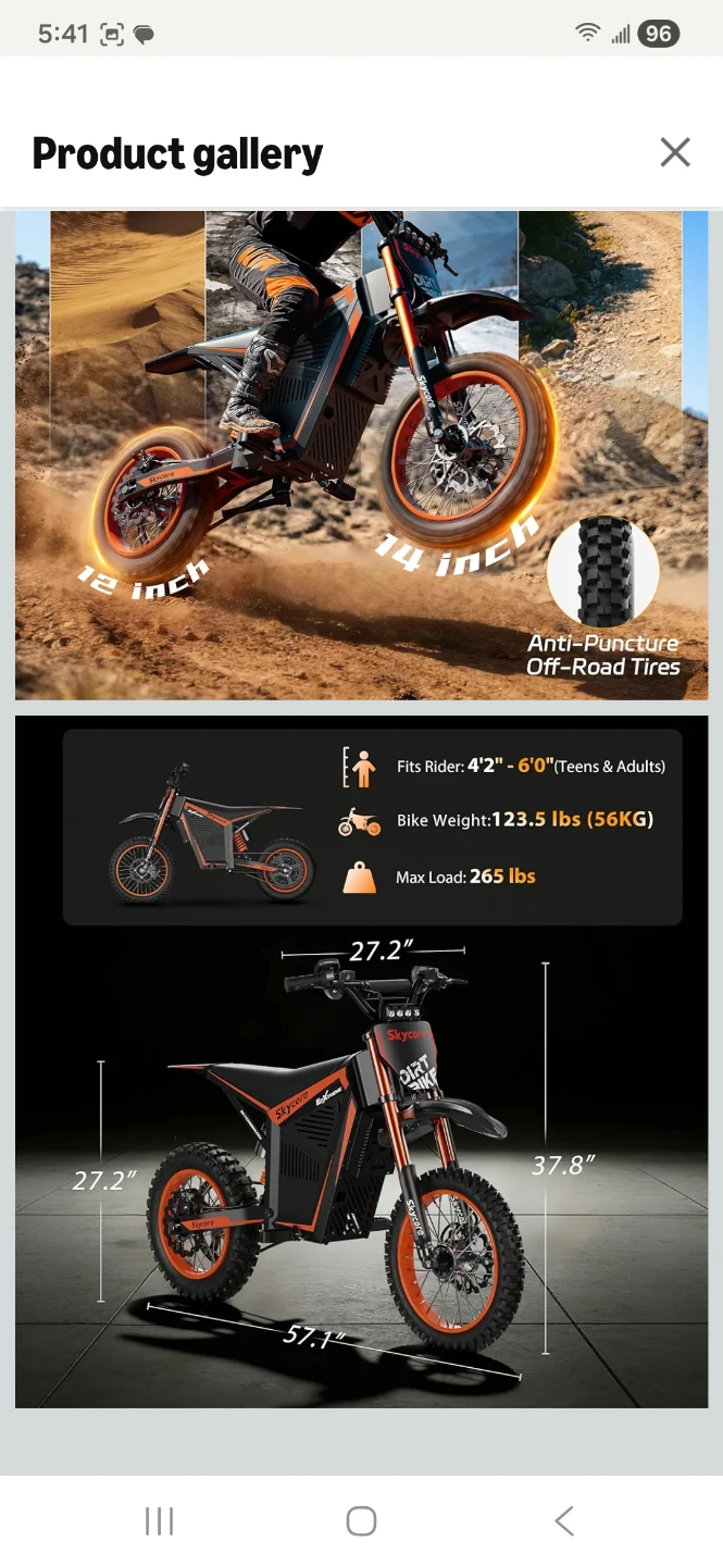 Skycore Electric Dirt Bike 3000W
