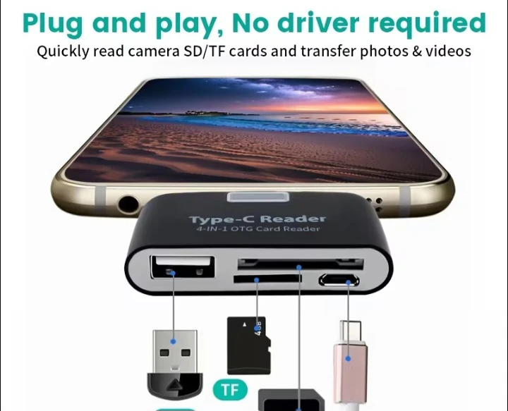 4-in-1 Type-C OTG Card Reader - photo 4