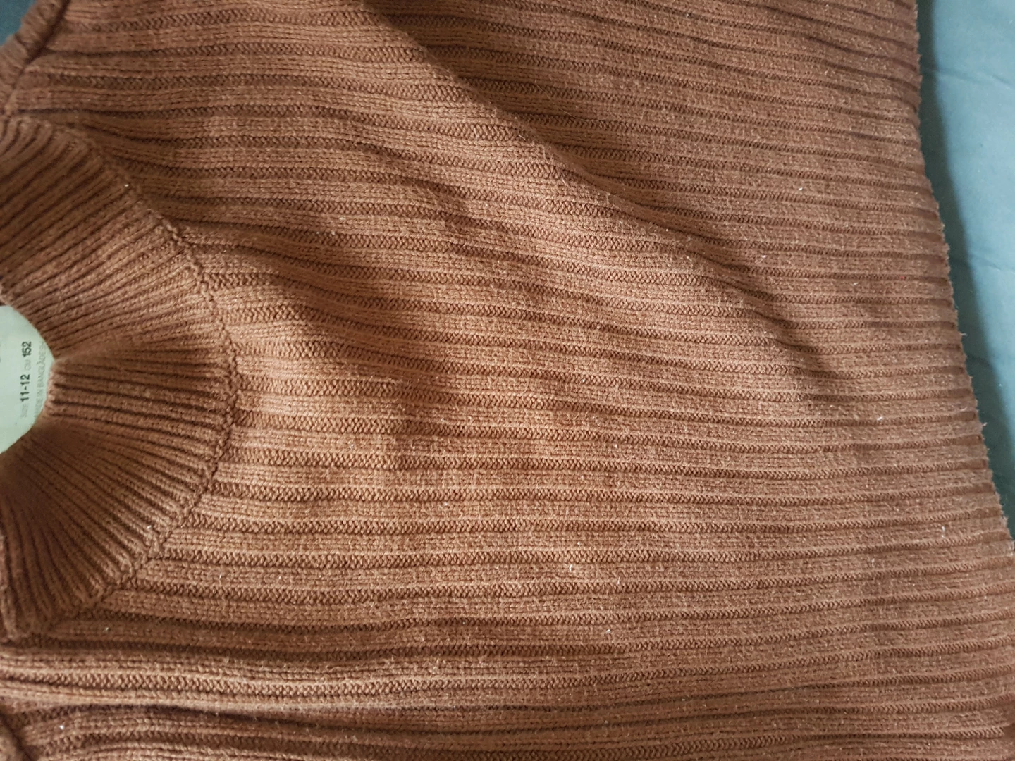Brown Ribbed Mock Neck Sweater - photo 2