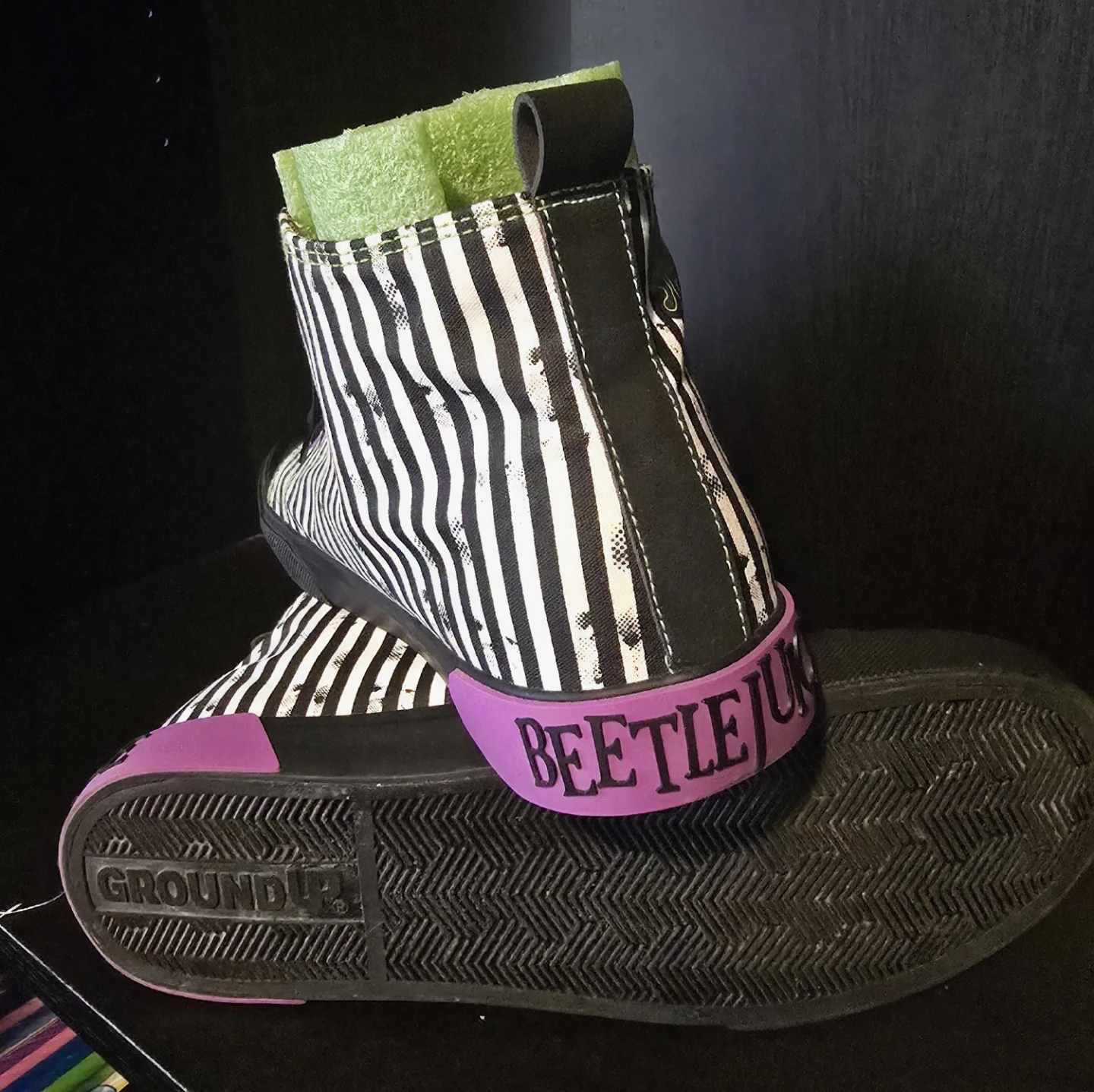 Beetlejuice Striped High-Top Sneakers - photo 4