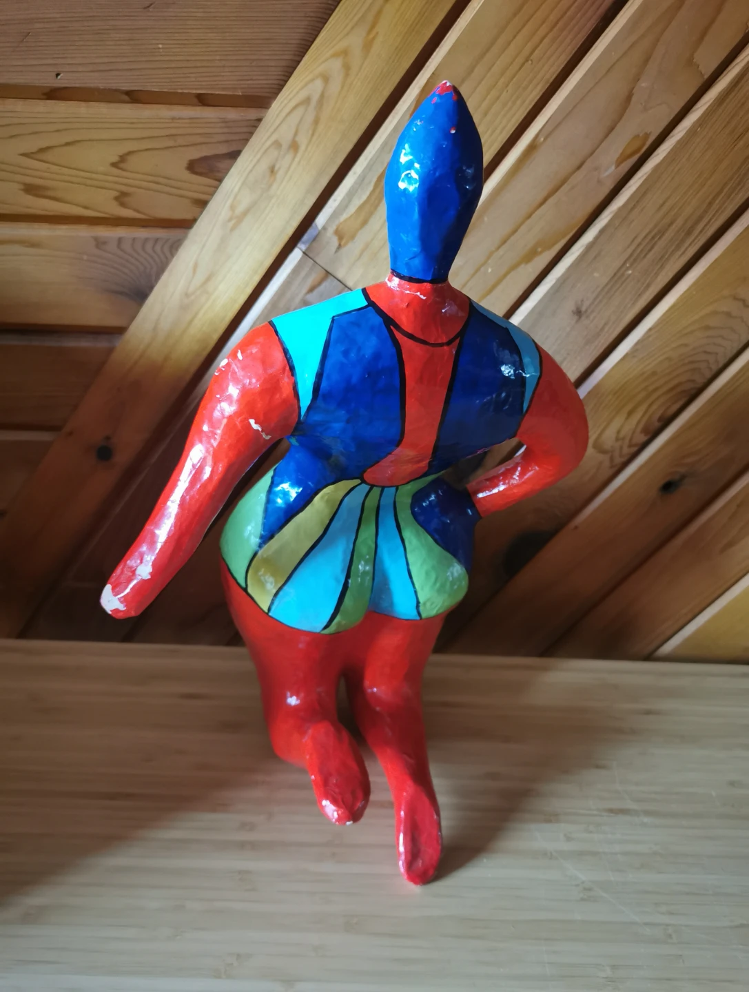 Vintage Hand-Painted Papier-Mâché Female Torso Sculpture - photo 4