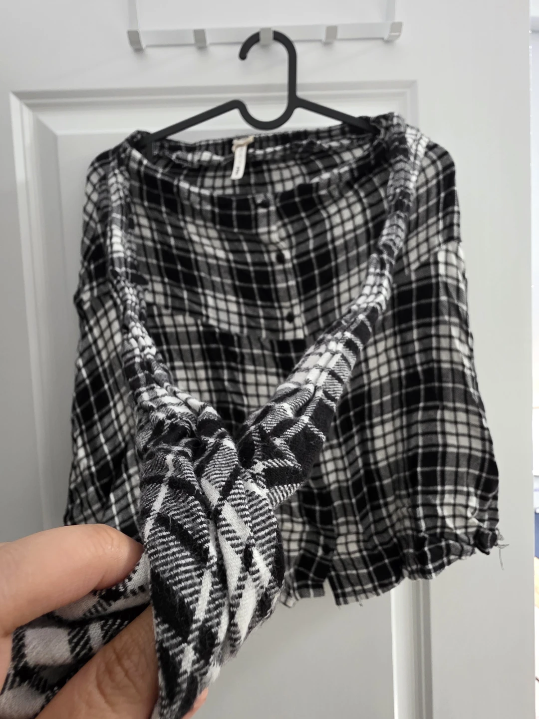 Checkered black and white skirt - photo 2