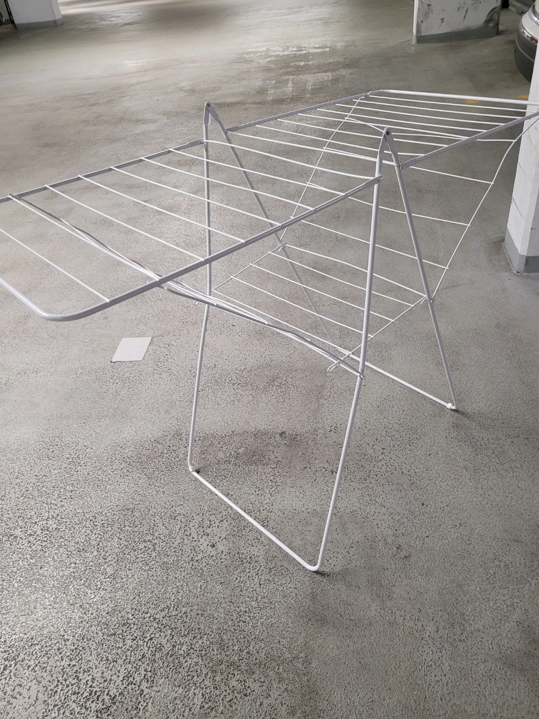 White Folding Clothes Drying Rack - photo 3