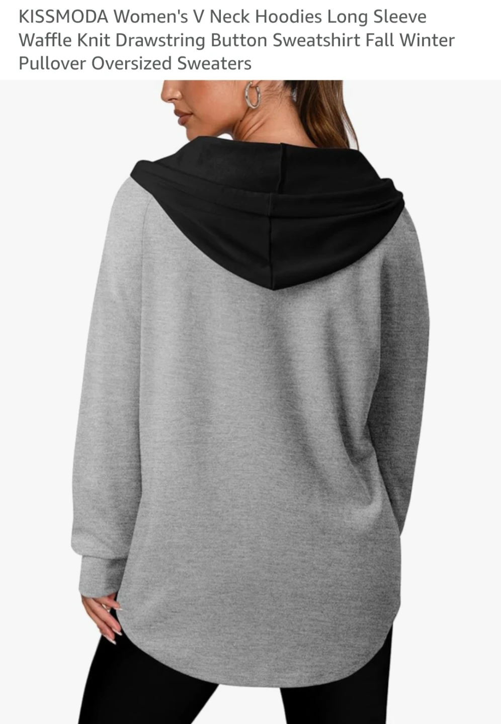 KISSMODA Women's Grey Hoodie - photo 2