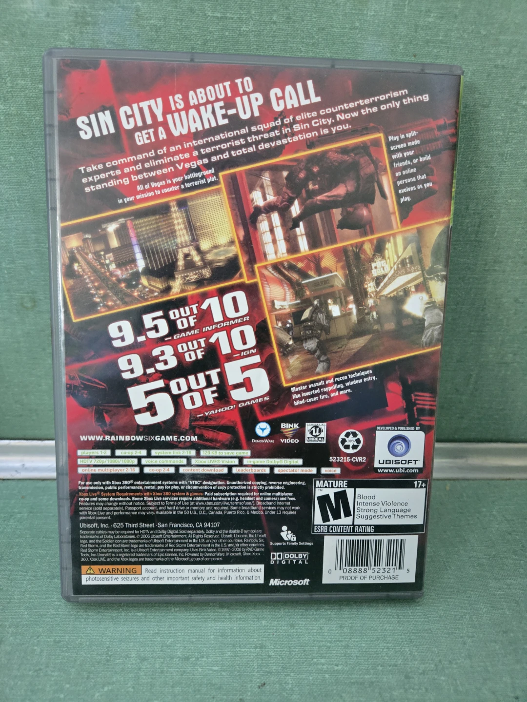 XBOX 360 Rainbow Six Vegas - photo 2
