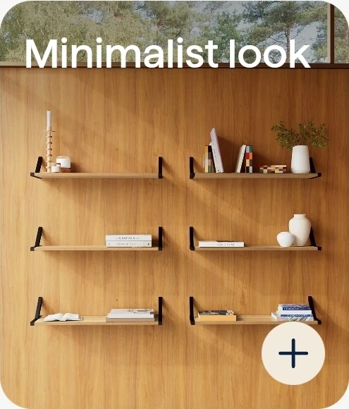 Solid Ash Wood Floating Shelves with Minimalist Design - photo 3