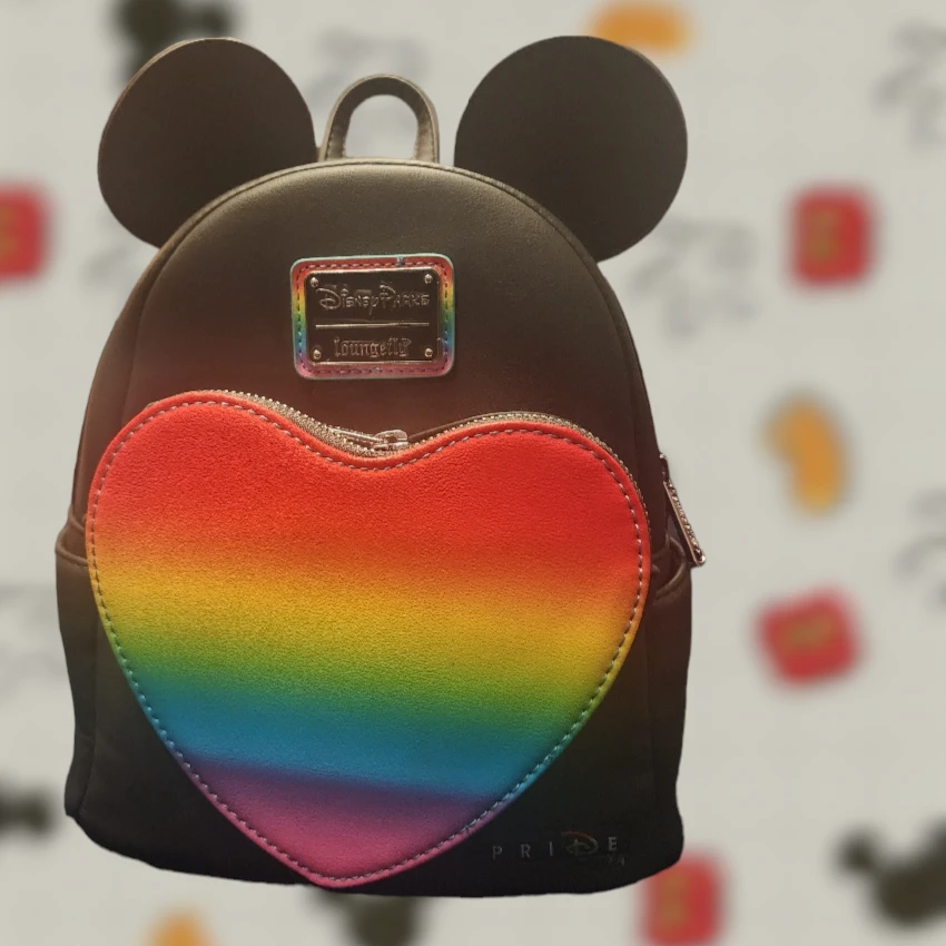 Loungefly Disney Parks Pride Rainbow Heart Mini Backpack
