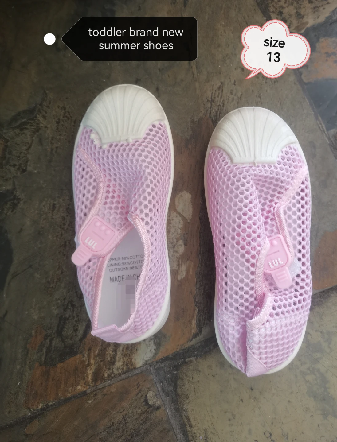 Pink Toddler Summer Shoes Size 13 - photo 2