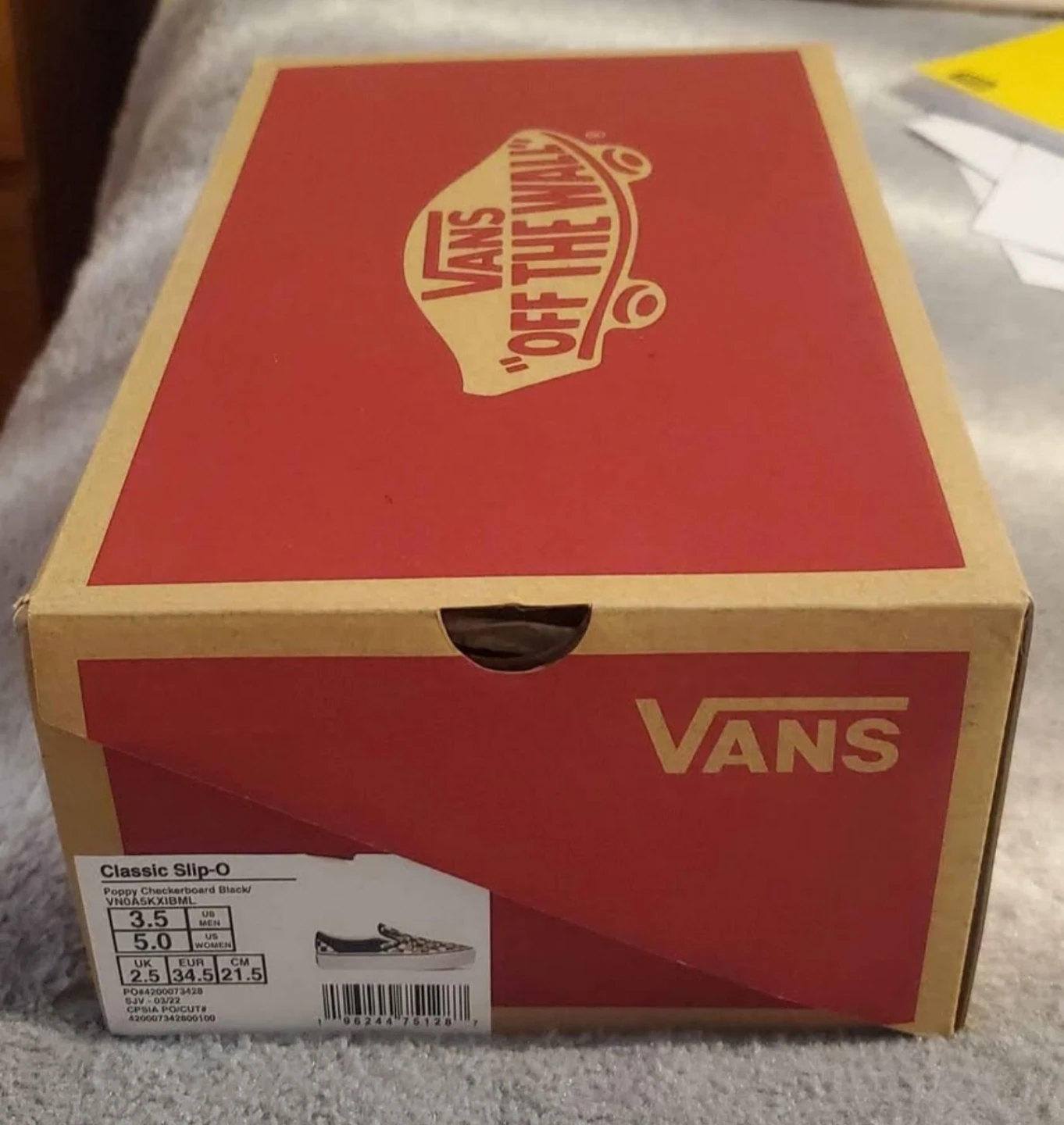 Vans Classic Slip-On Platform Poppy Checkerboard Shoes - photo 3