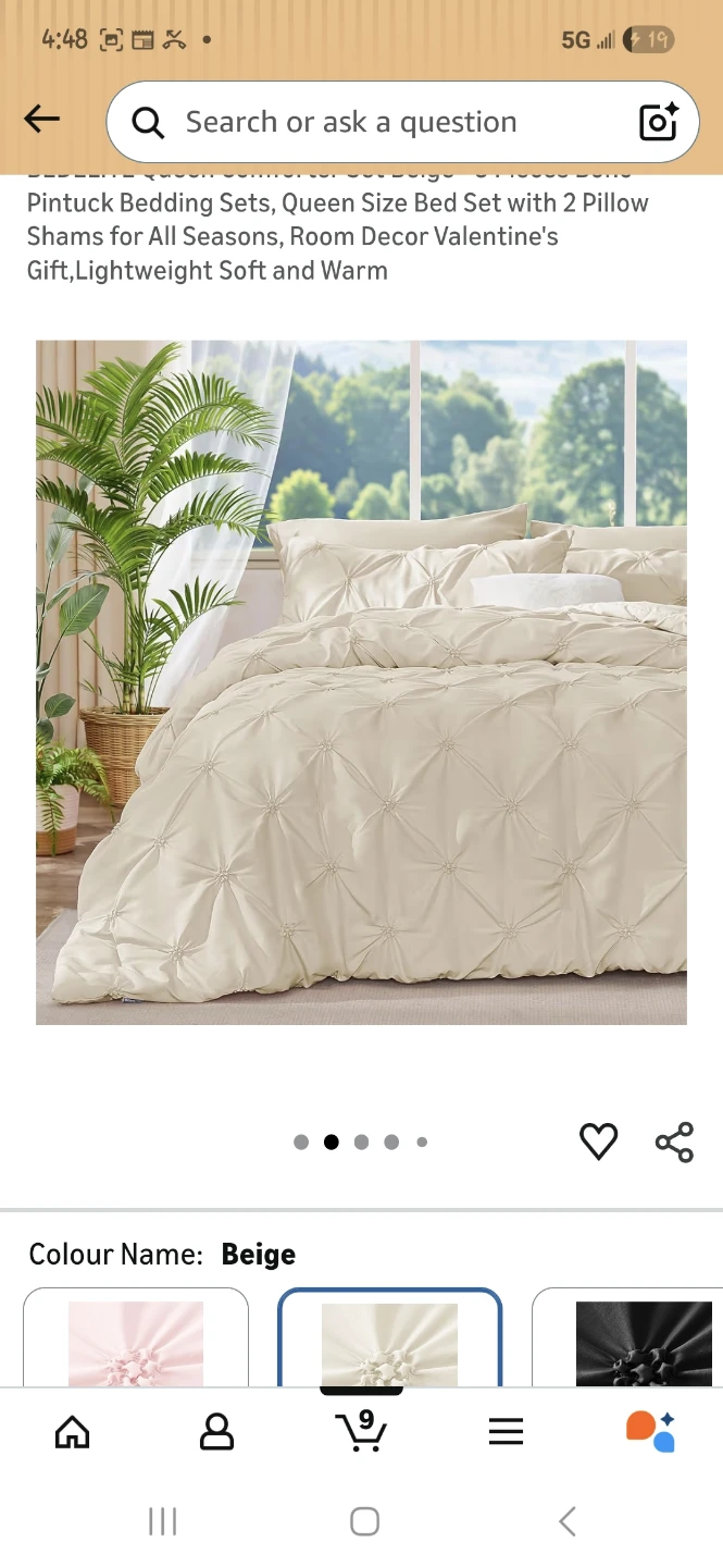 Pintuck Queen Size Bedding Set - photo 3