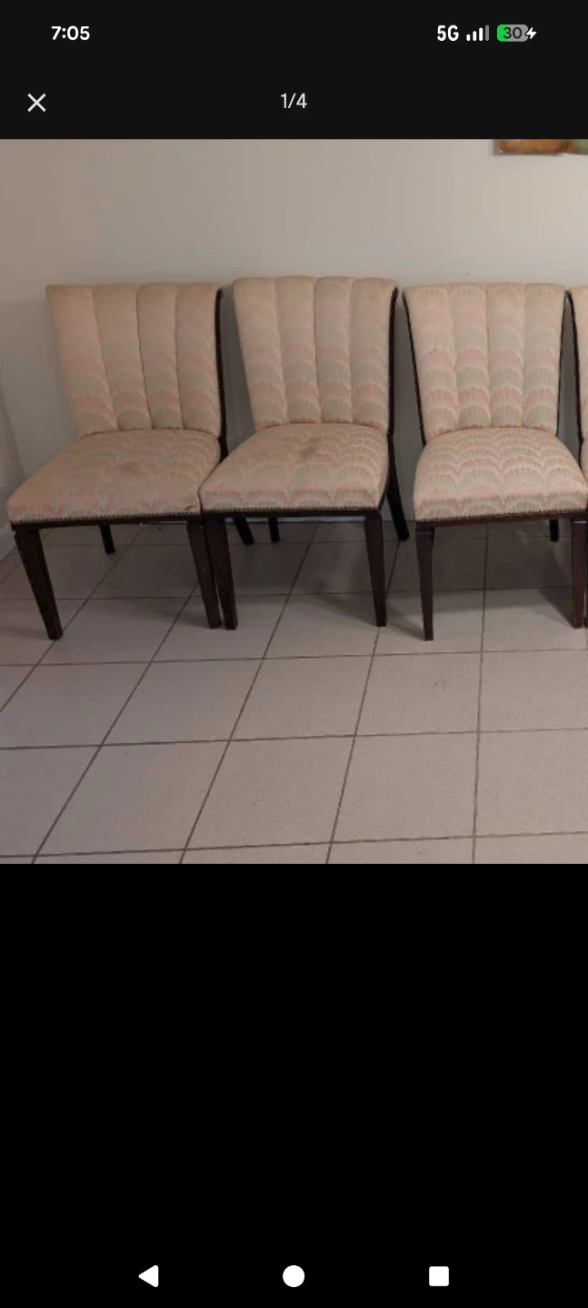 Set of 6 Upholstered Dining Chairs - photo 3