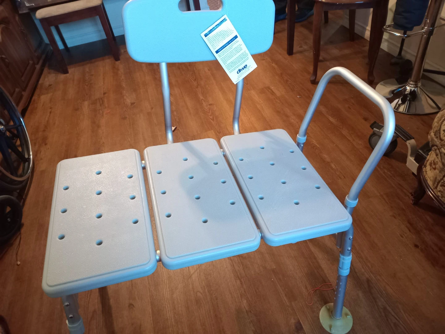 Drive Medical Bath Bench with Back and Arms - photo 4