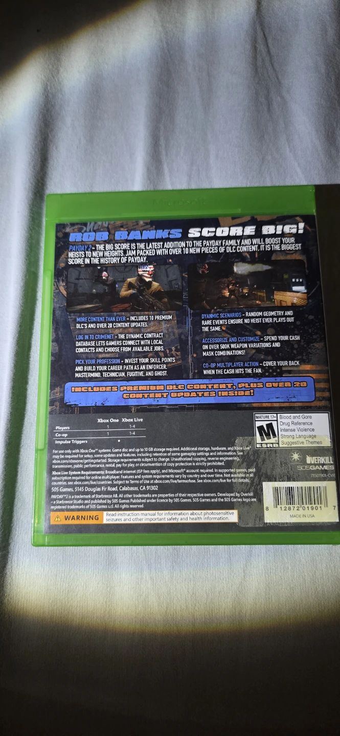 PayDay 2 - xbox one disc - photo 2