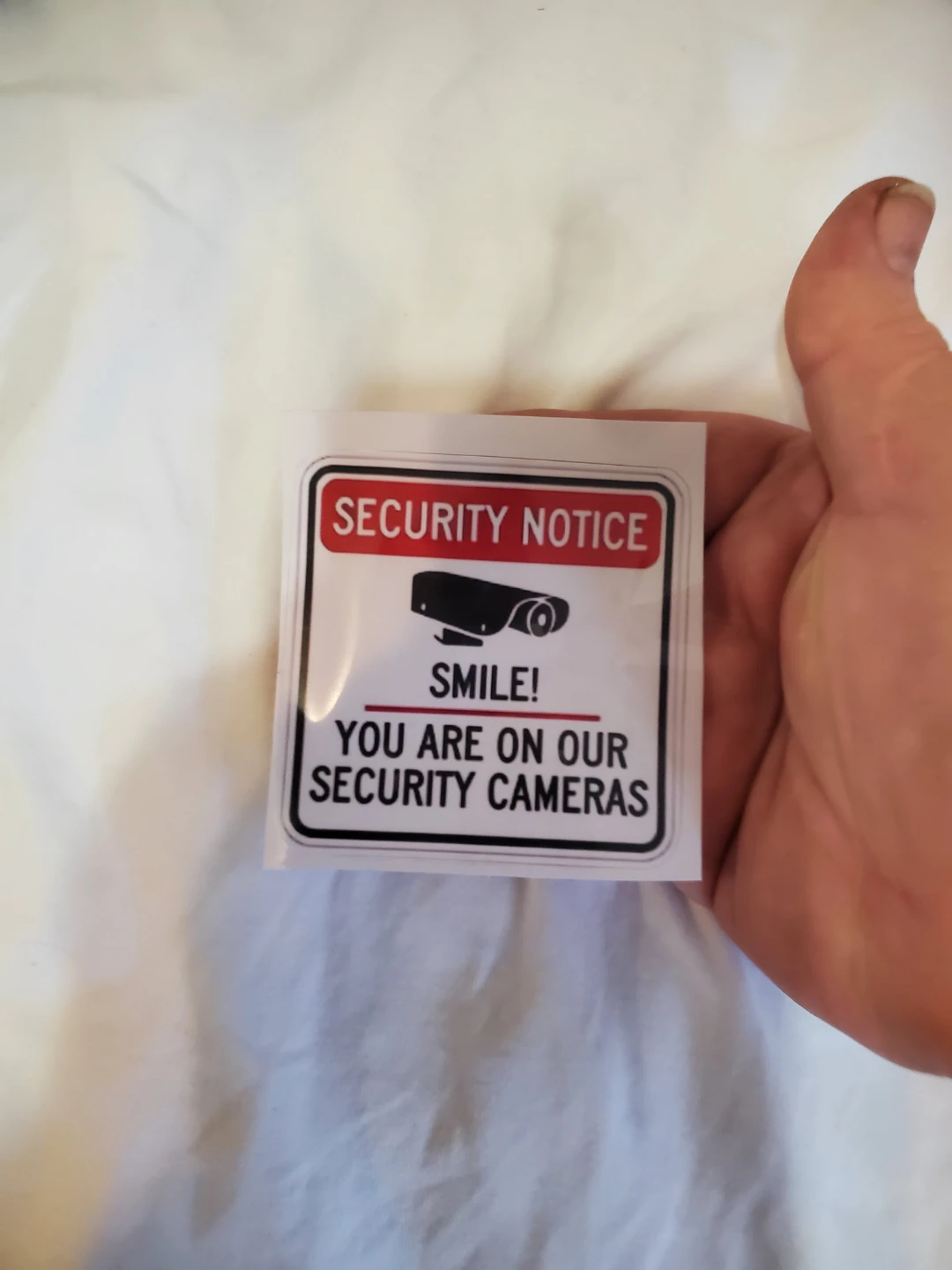 Security Camera Notice Sticker - photo 5