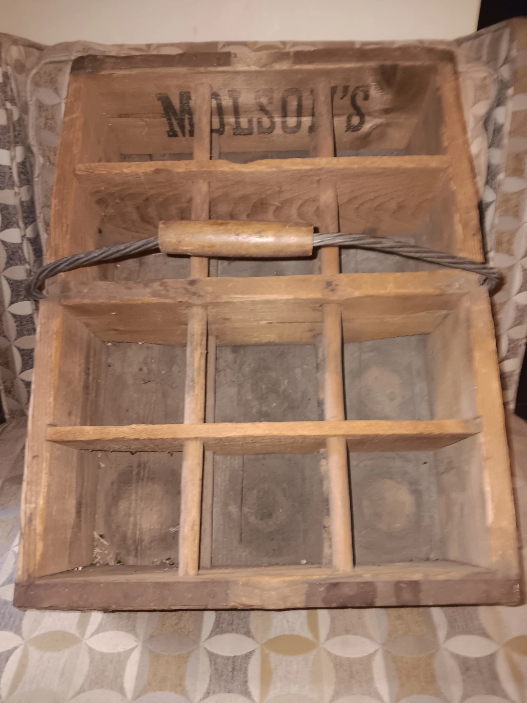 Vintage Molson's Wooden Beer Crate Carrier