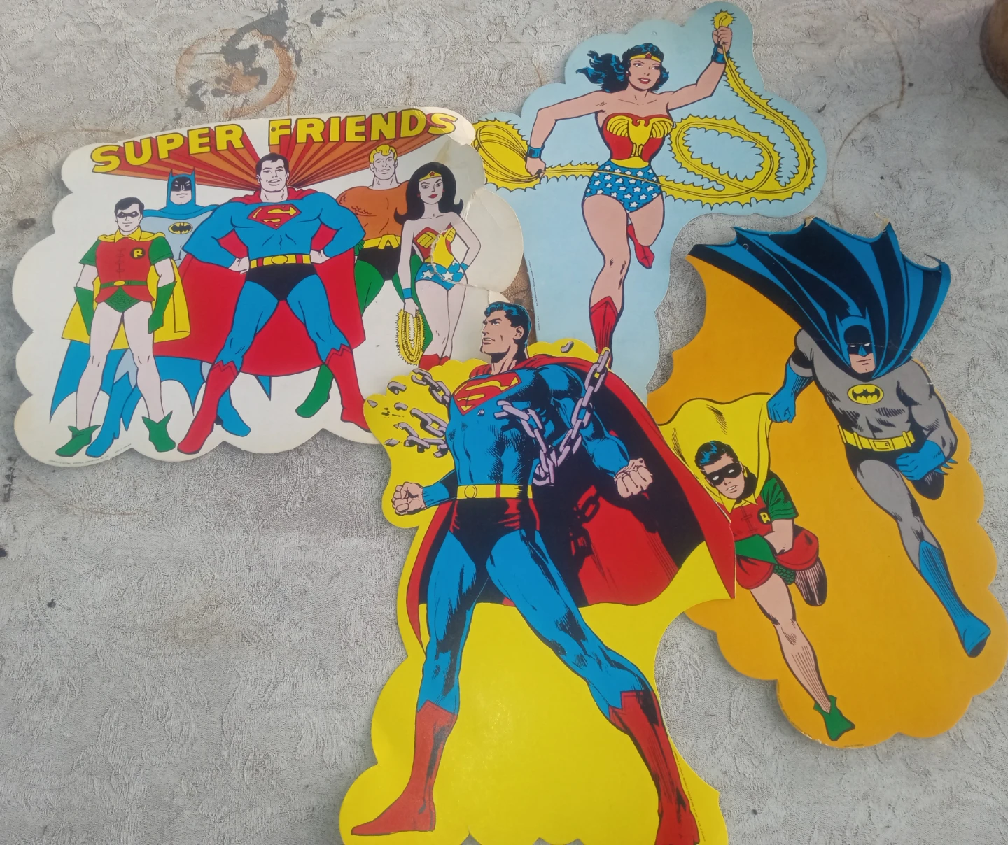 Super Friends Characters Die-Cut Cardboard Decorations