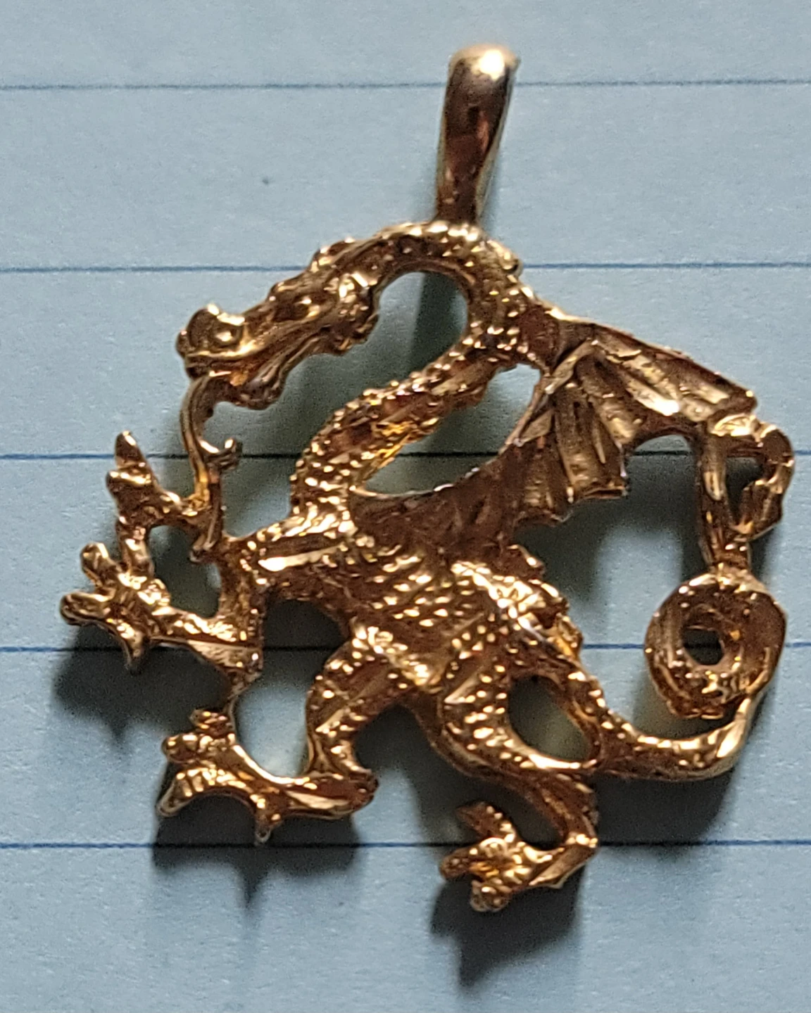 Gold Tone Dragon Pendant - photo 2