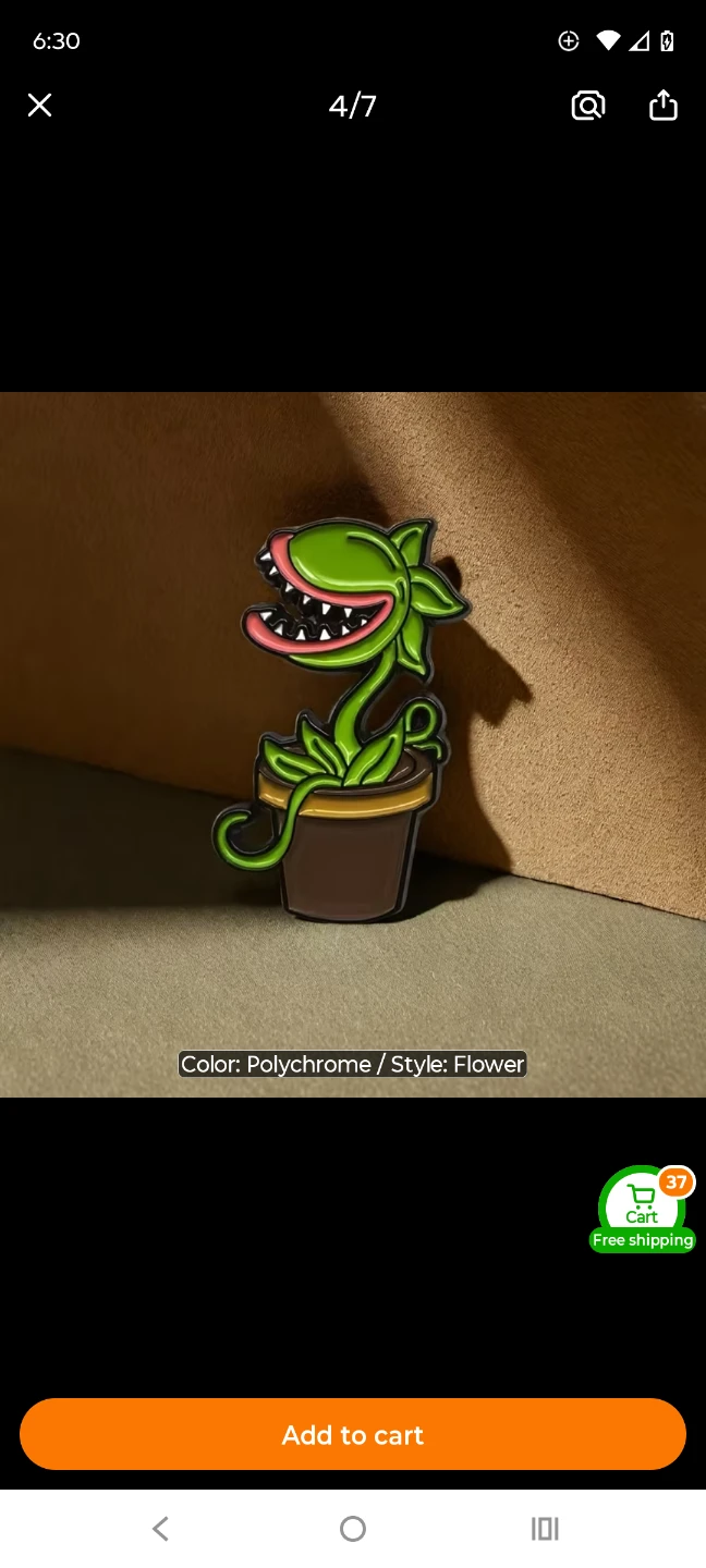 Plant Pot Enamel Pin - photo 2