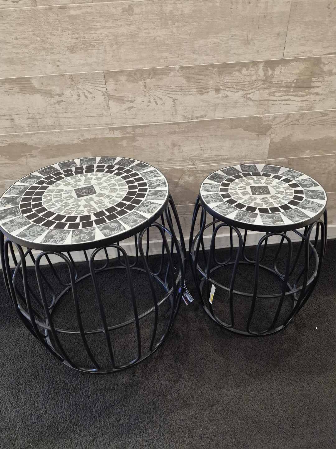 Mosaic Top Side Tables 2 sizes available large or small