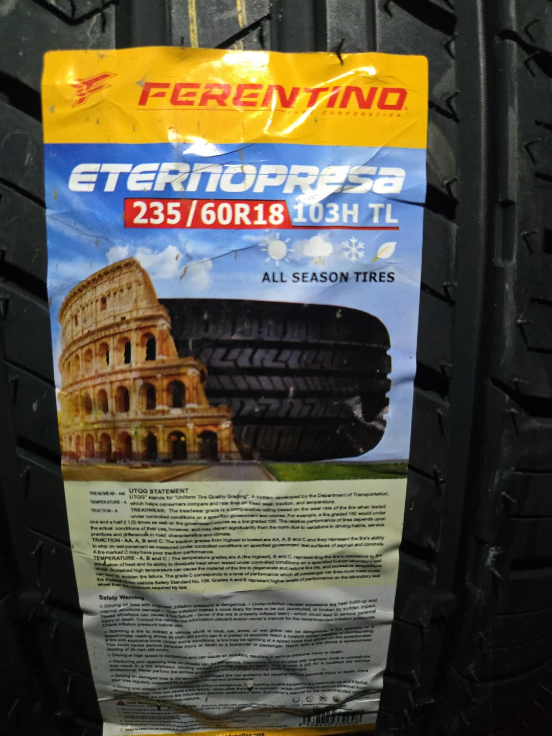 Ferentino Ethernopresa All Season Tires - photo 3