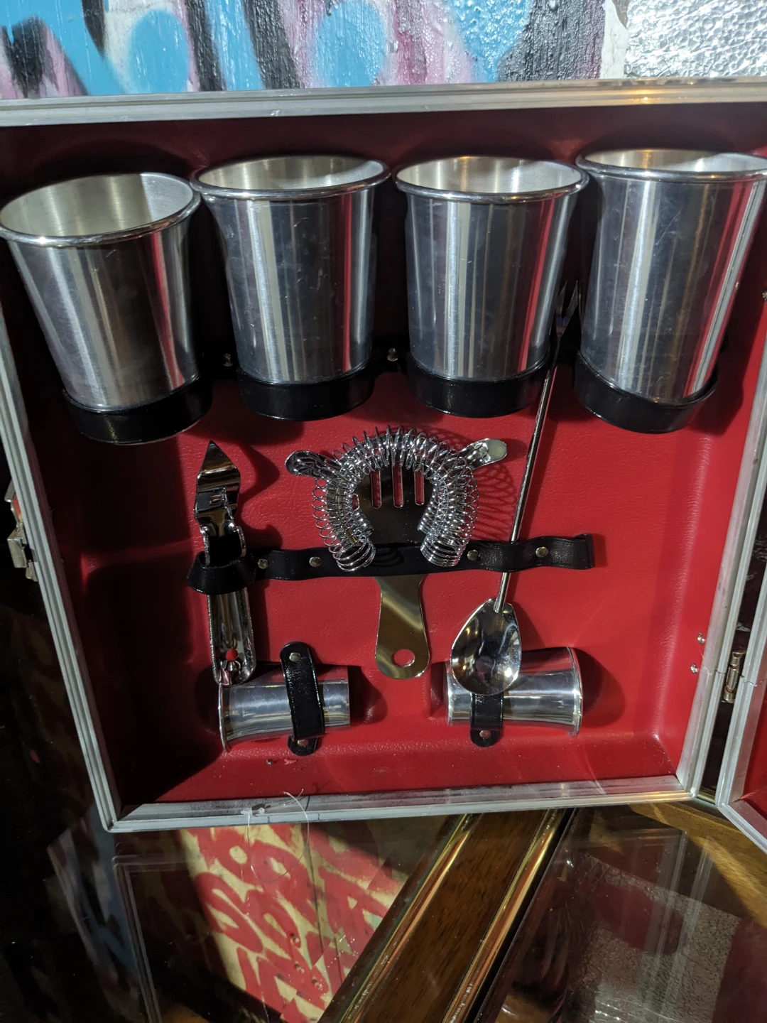 Vintage Cocktail Shaker Set with Case - photo 5