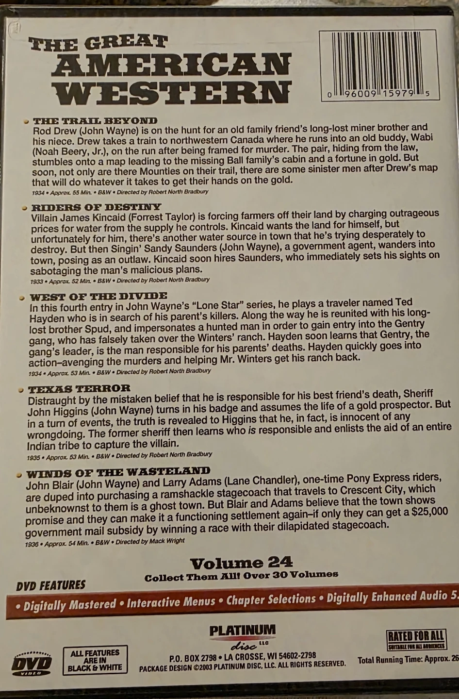 John Wayne 9 Feature Films DVD Collection - photo 5