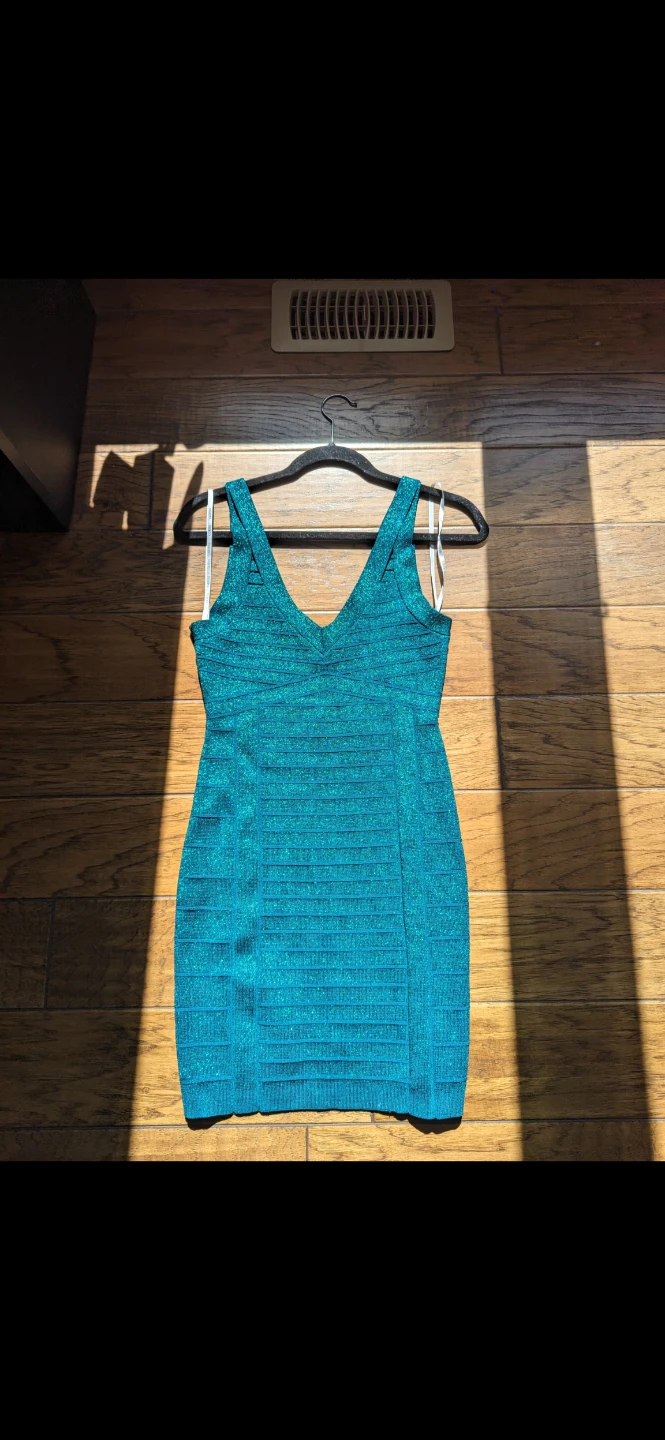 Guess Teal Sparkle Dress S/P - photo 4