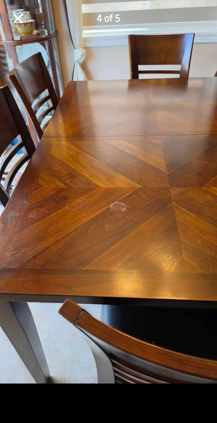 Wooden Dining Table and 6 Chairs Set - photo 2