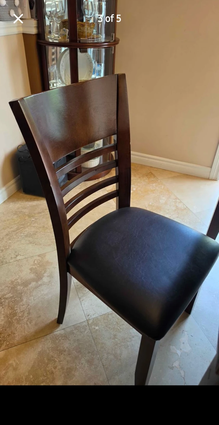 Wooden Dining Table and 6 Chairs Set - photo 4