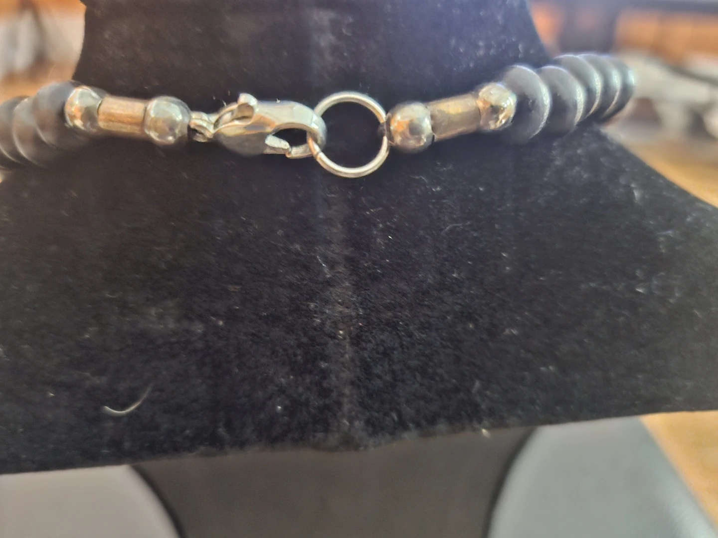 Large Natural Stone Pendant Necklace with Horn Accents - photo 4